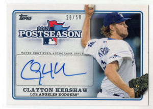 2014 Topps Series 1 Clayton Kershaw #PPA-CK Postseason Performance Auto /50