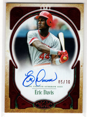 2026 Topps Tier 1 Eric Davis #PPA-ED Prime Performers Red Auto /10
