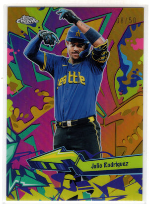 2026 Topps Chrome Julio Rodriguez #WST-14 Gold Wild Style /50