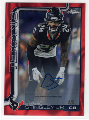 2025 Topps Chrome Derek Stingley Jr. #BA-DSJ Red Lava Refractor Auto /5
