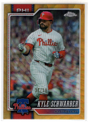 2026 Topps Chrome Kyle Shwarber #123 Gold Wave Refractor /50