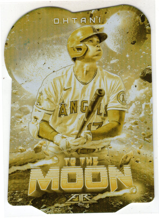 2022 Topps Fire Shohei Ohtani #TTM-1 To the Moon Gold Minted Die Cut