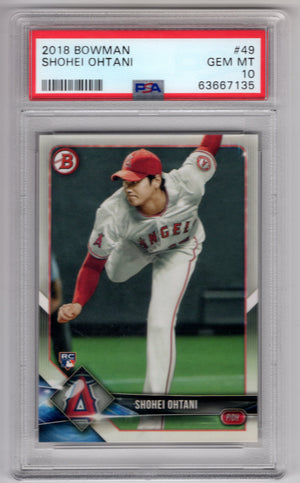 2018 Bowman Shohei Ohtani #49 RC Rookie PSA 10