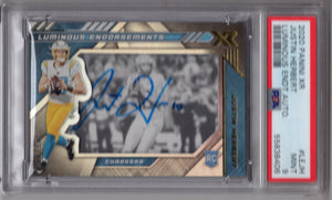 2020 Panini XR Justin Herbert #LEJH Luminous Endorsements RC Rookie Auto /49 PSA 9