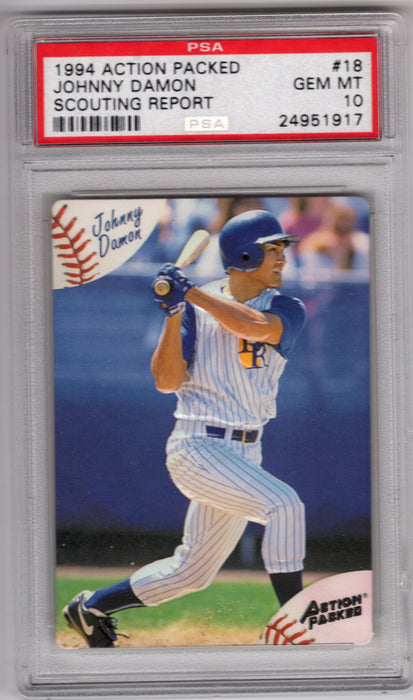 1994 Action Packed Johnny Damon #18 Scouting Report PSA 10 Gem Mint
