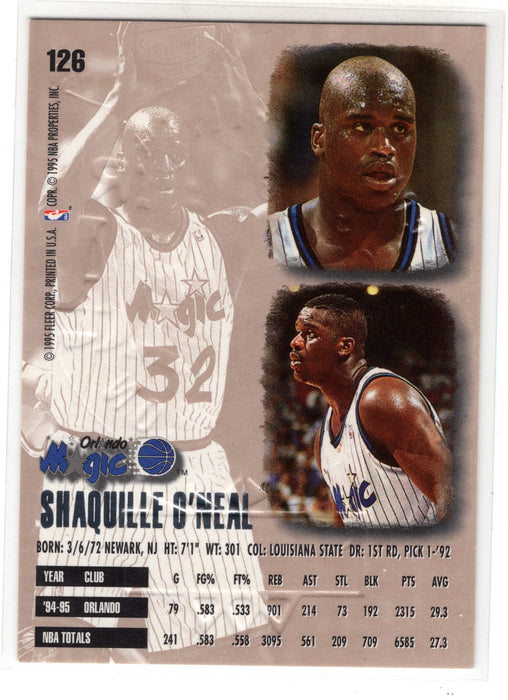 1995 Fleer Ultra Shaquille O'Neal #126 Gold Medallion Edition