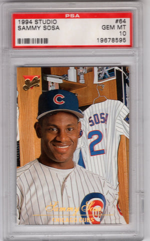 1994 Studio Sammy Sosa #64 PSA 10 Gem Mint