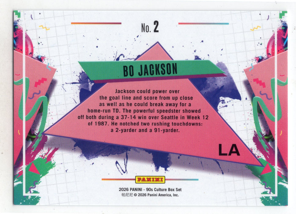 2026 Panini 90s Culture Box Bo Jackson #2 Color Blast Case Hit SSP
