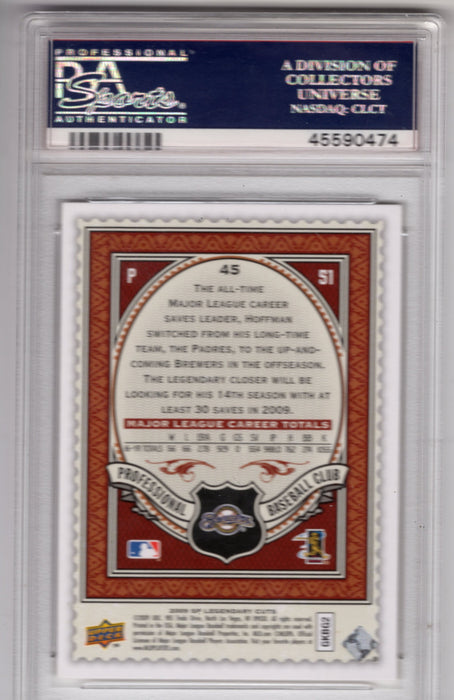 2009 SP Legendary Cuts Trevor Hoffman #45 PSA 10 Gem Mint