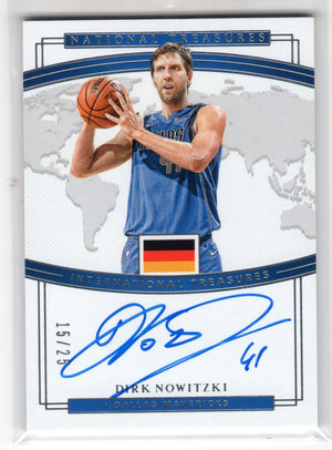 2018-19 Panini National Treasures Dirk Nowitzki #IT-DNK International Treasures Auto /25