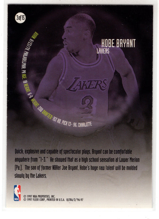 1997 Fleer Ultra Kobe Bryant #3 All Rookie RC