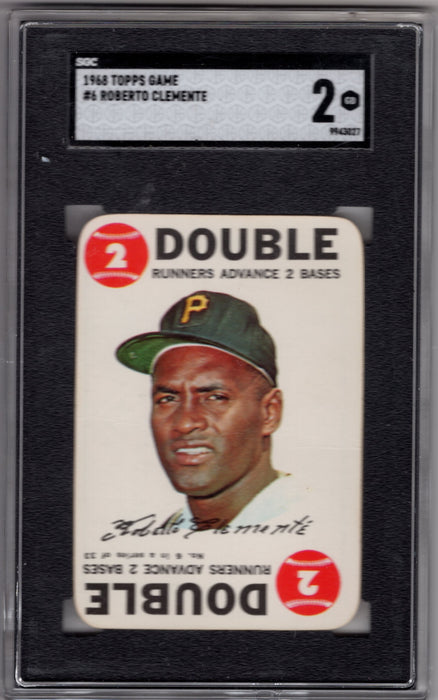 1968 Topps Game Roberto Clemente #6 SGC 2