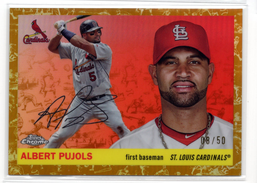 Topps Chrome Platinum Albert Pujols #461 Gold Toile /50