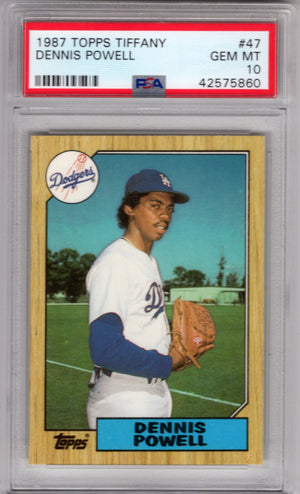 1987 Topps Tiffany Dennis Powell #47 PSA 10 Gem Mint