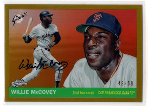 2025 Topps Chrome Platinum Willie McCovey #404 Gold Refractor /50
