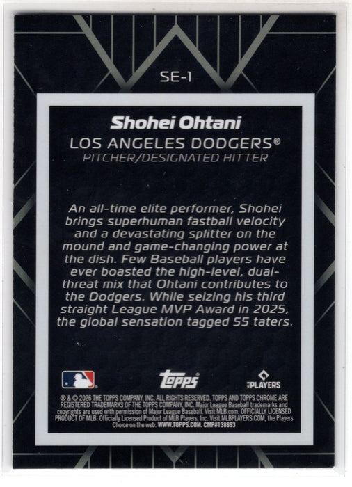 2026 Topps Chrome Shohei Ohtani #SE-1 Shadow Etch SSP A