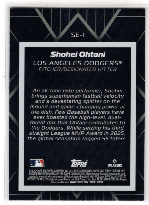 2026 Topps Chrome Shohei Ohtani #SE-1 Shadow Etch SSP B