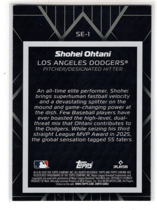 2026 Topps Chrome Shohei Ohtani #SE-1 Shadow Etch SSP D