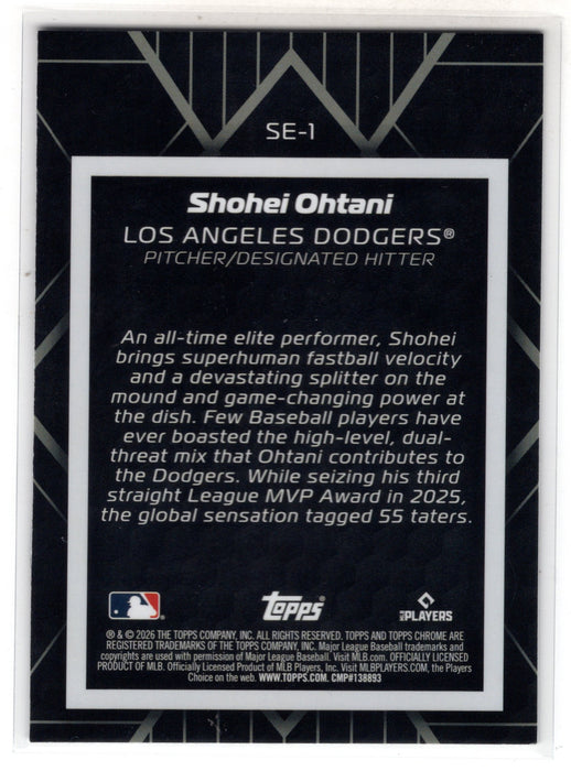 2026 Topps Chrome Shohei Ohtani #SE-1 Shadow Etch SSP E