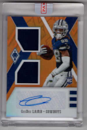 2020 Panini Phoenix CeeDee Lamb #RDA-CD Orange RC Rookie Patch Auto /50