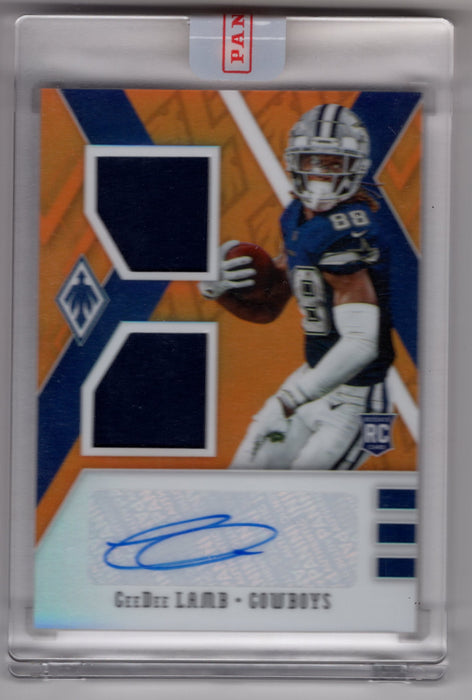 2020 Panini Phoenix CeeDee Lamb #RDA-CD Orange RC Rookie Patch Auto /50
