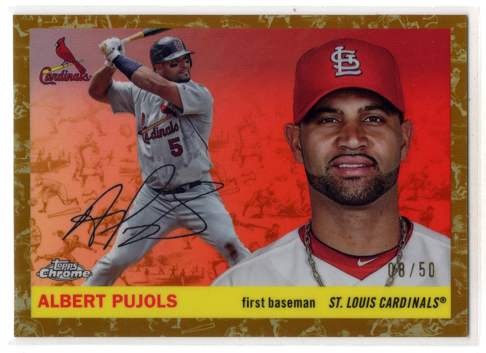 2025 Topps Chrome Platinum Albert Pujols #461 Gold Toile Refractor /50