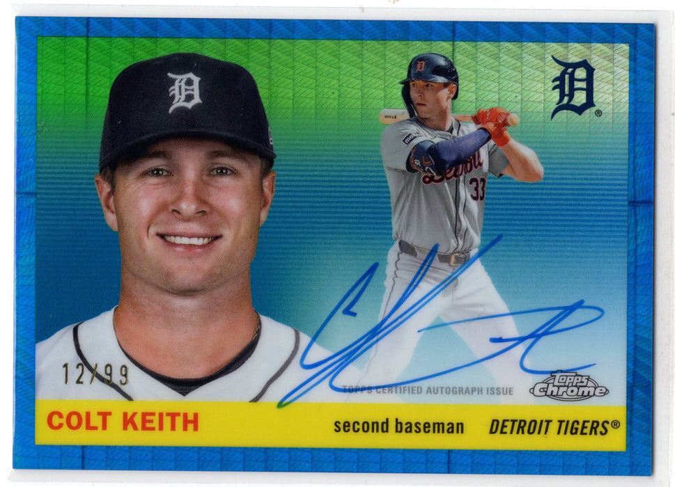 2025 Topps Chrome Platinum Colt Keith #CPA-CKE Blue Prism Refractor Auto /99