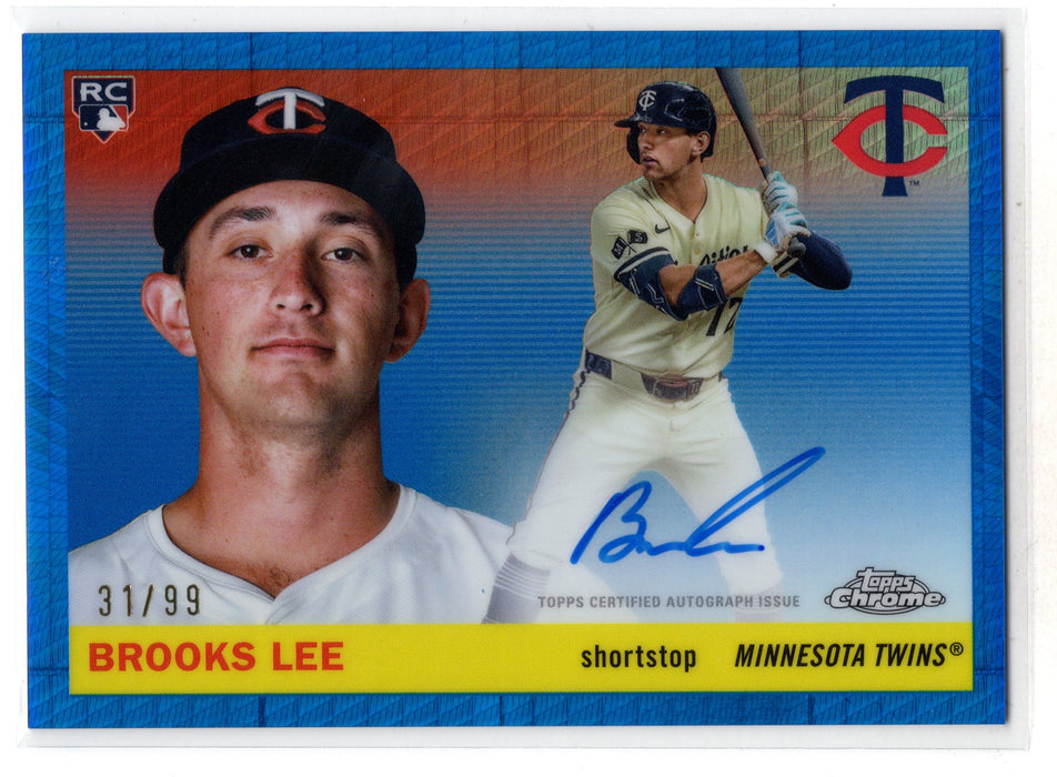 2025 Topps Chrome Platinum Brooks Lee #CPA-BL Blue Prism RC Rookie Auto /99