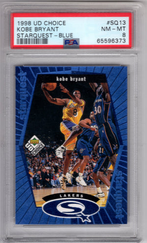 1998 Upper Deck Choice Kobe Byrant #SQ13 Starquest Blue PSA 8 Near-Mint Mint