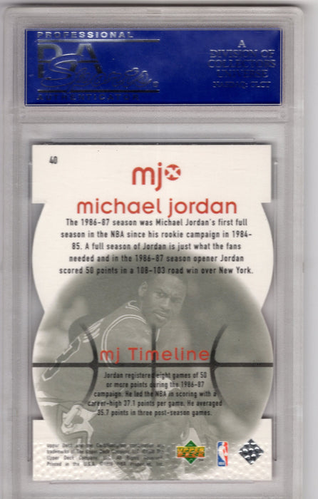 1998 Upper Deck MJx Timepieces Michael Jordan #40 Red Die-Cut /2300 PSA 9 Mint