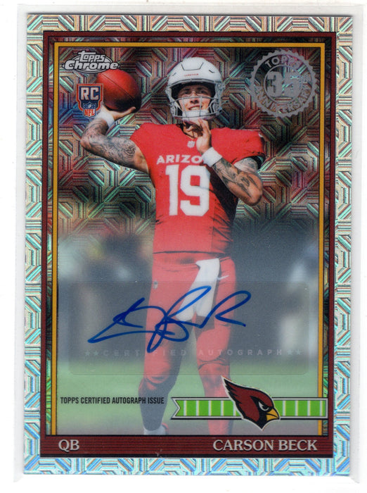 2026 Topps Flsagship Carson Beck #91TRC-5 Silver Pack RC Rookie Mojo Refractor Auto