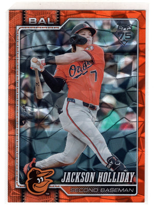 2026 Topps Series 1 Jackson Holliday #92 Orange Diamante Foil Color Match /25