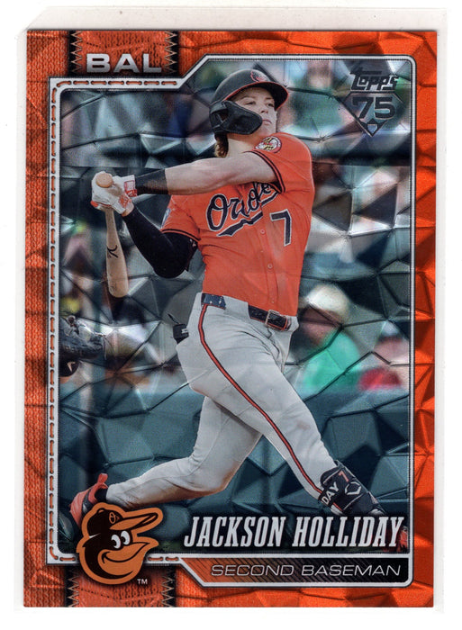 2026 Topps Series 1 Jackson Holliday #92 Orange Diamante Foil Color Match /25