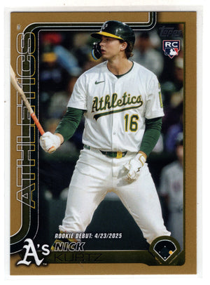 2025 Topps Update Series Nick Kurtz #US197 Gold RC Rookie /2025