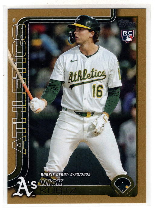 2025 Topps Update Series Nick Kurtz #US197 Gold RC Rookie /2025