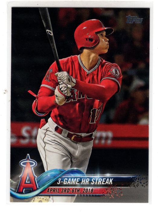 2018 Topps Update Series Shohei Ohtani #US189 Season Highlights Checklist RC Rookie
