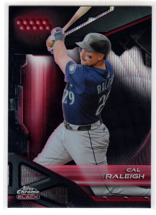2026 Topps Chrome Black Cal Raleigh #47 Red Wave Refractor /5