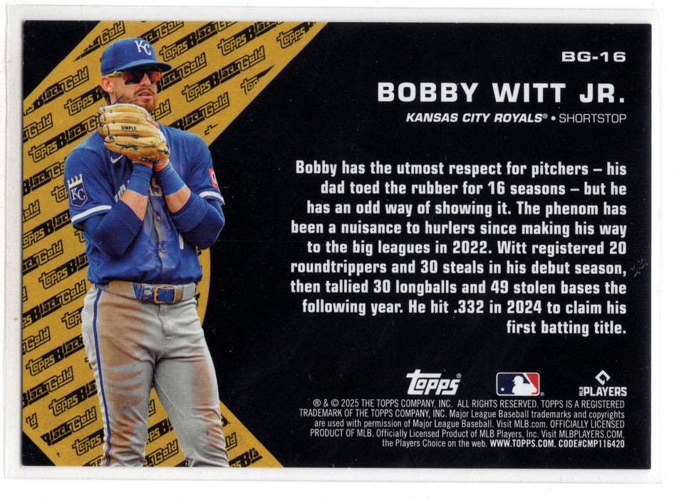 2025 Topps Black Gold Bobby Witt Jr. #BG-16 Orange Foil /25