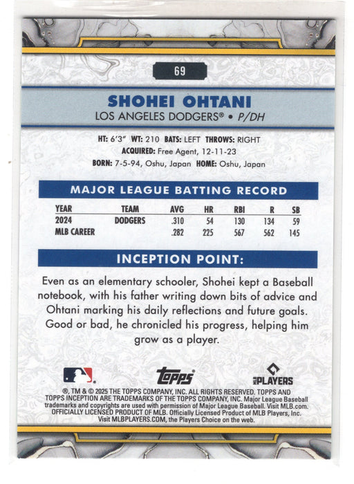 2025 Topps Inception Shohei Ohtani #69 Green B