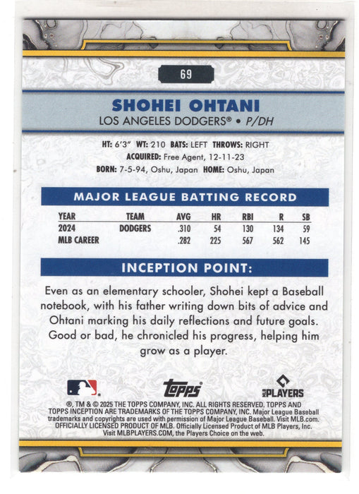 2025 Topps Inception Shohei Ohtani #69 Green C