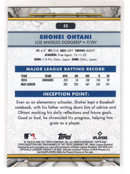 2025 Topps Inception Shohei Ohtani #69 B
