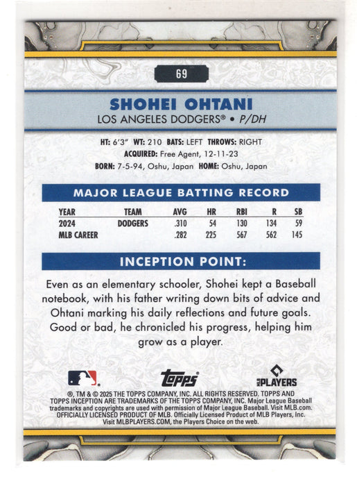 2025 Topps Inception Shohei Ohtani #69 i