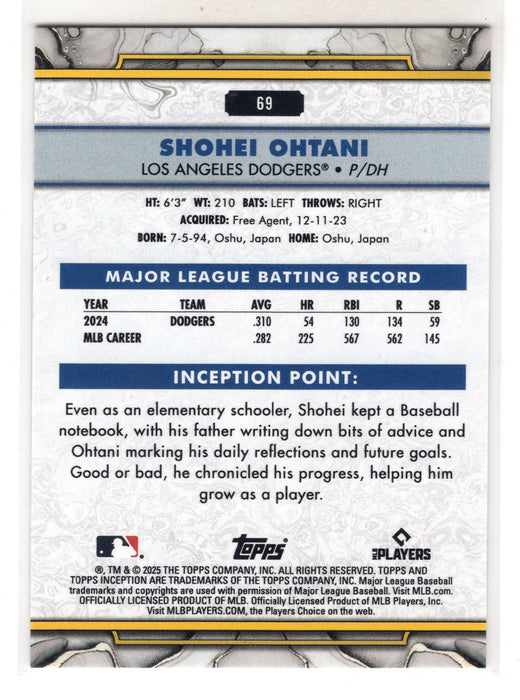 2025 Topps Inception Shohei Ohtani #69 K