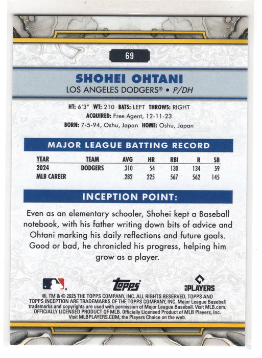 2025 Topps Inception Shohei Ohtani #69 M