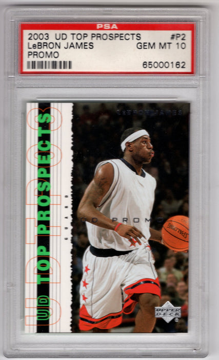 2003 UD Top Prospects LeBron James #P2 Promo RC Rookie PSA 10