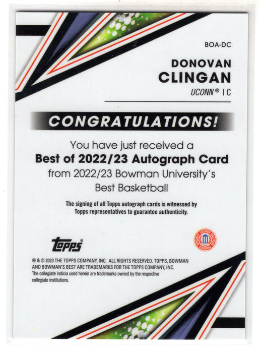 2023 Bowman U Best Donovan Clingan #BOA-DC Auto