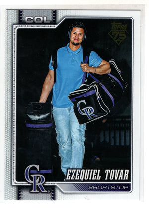2026 Topps Series 1 Ezequiel Tovar #136 Gold Mirror Image Variation SSP