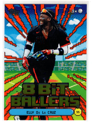 2026 Topps Series 1 Elly De La Cruz #8B-24 8 Bit Ballers Orange /25