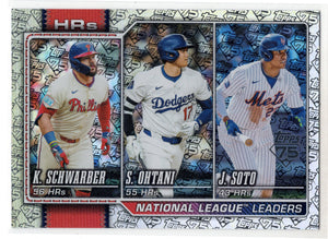 2026 Topps Series 1 Shohei Ohtani Juan Soto Kyle Schwarber #84 NL HR Leaders 75 Anniversary Foil /75