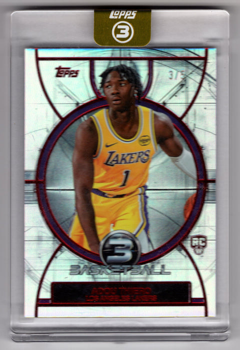 2026 Topps 3 Basketball Adou Thiero #96 Red RC Rookie /5